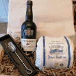 Vintage Port & Stilton in Wicker hamper