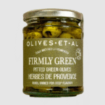 Firmly Green Pitted Olives with Herbes de Provence